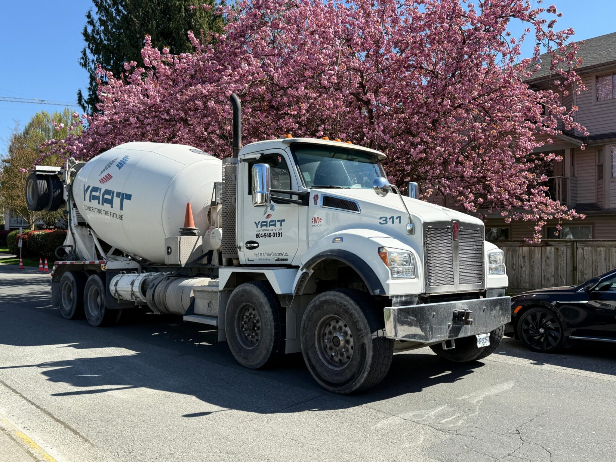YAAT ready mix concrete truck serving Langley BC