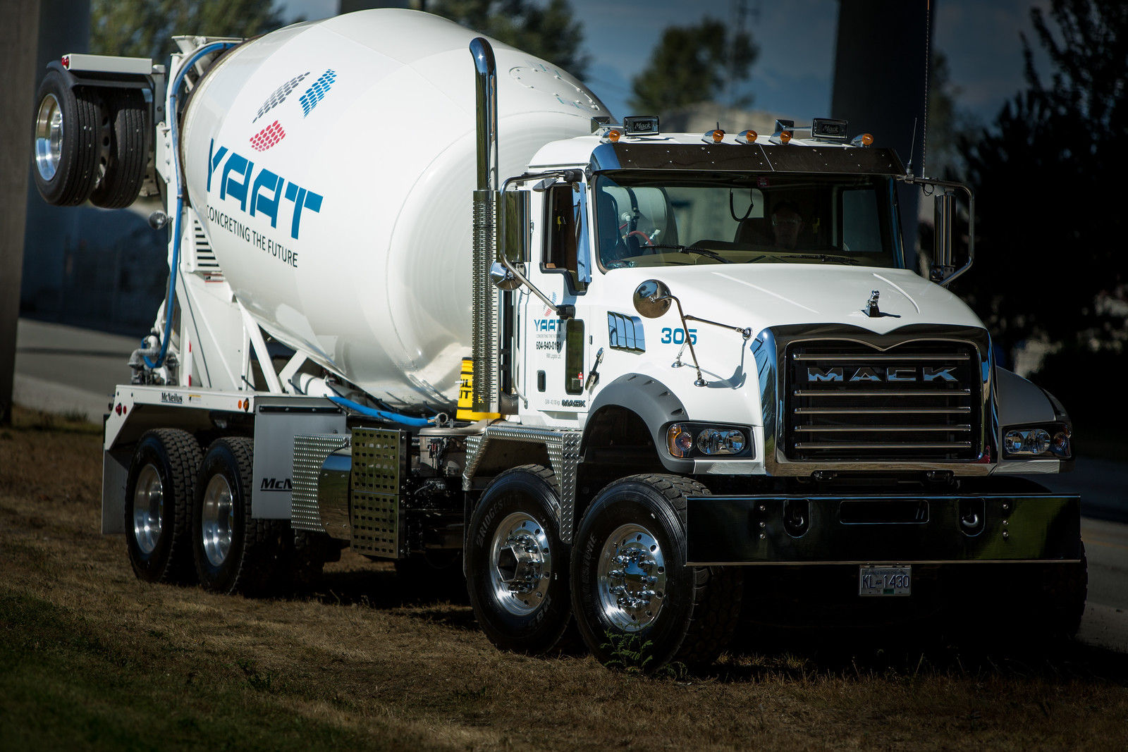 YAAT ready mix concrete truck for commercial concrete projects in British Columbia