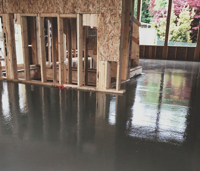 Residential concrete delivery for a new home construction project