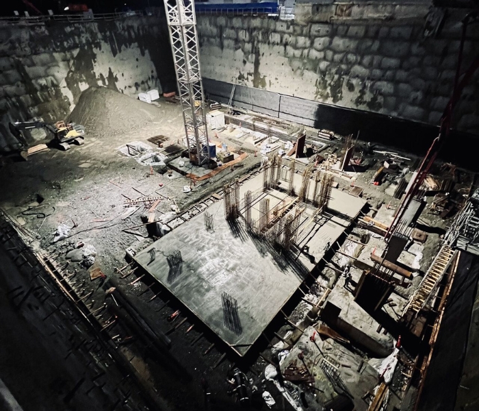 Concrete site preparation