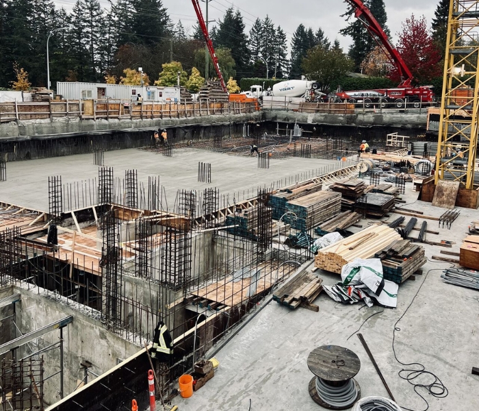 Concrete foundation project