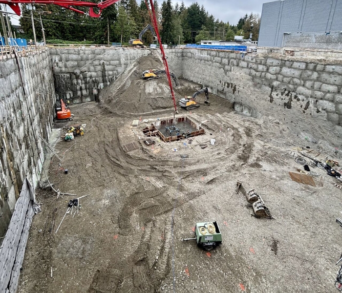 Commercial concrete pour