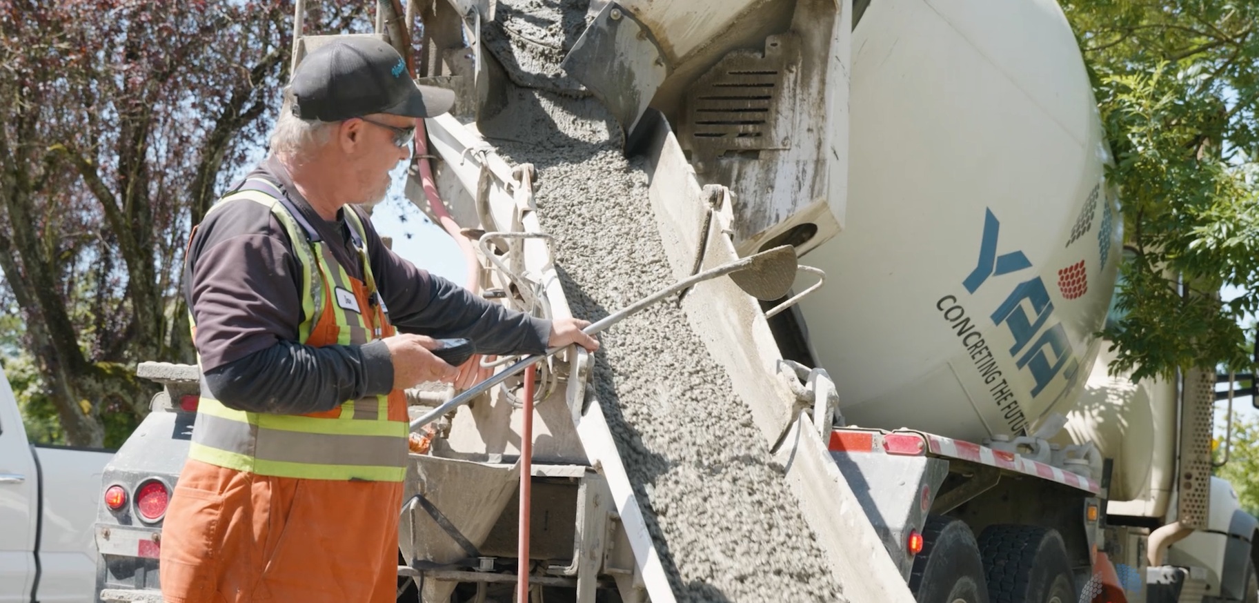 Ready-mix concrete production and delivery process at YAAT