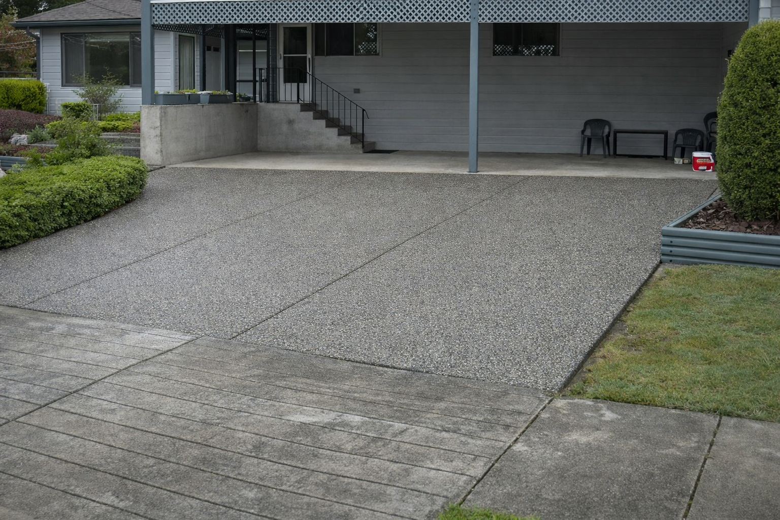 Concrete driveway project in Vancouver