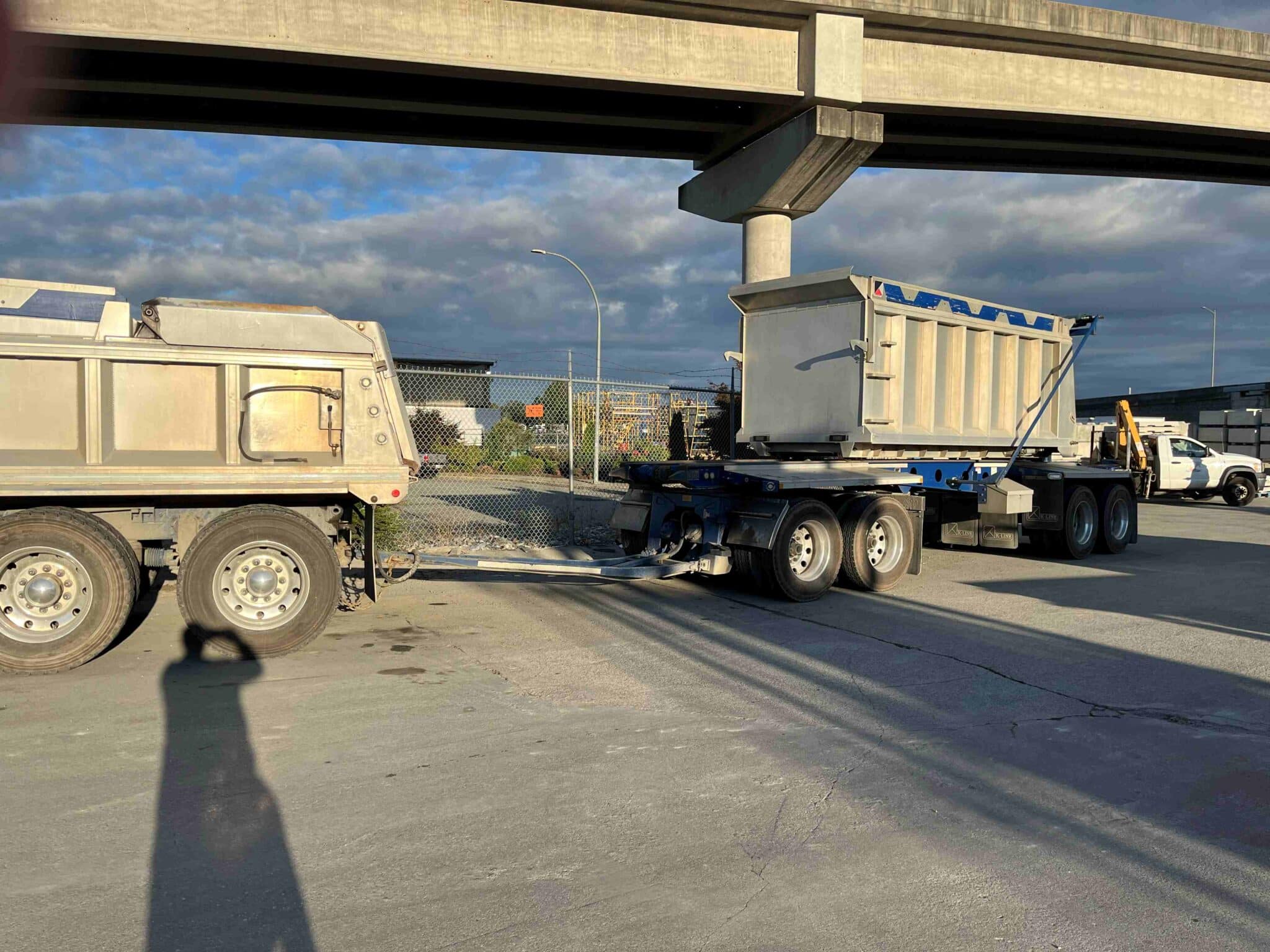 YAAT truck and transfer trailer for gravel and aggregate hauling